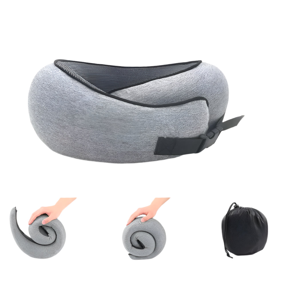 Oreiller de Voyage Mémoire de Forme – Soutien Parfait pour Avion, Voiture & Bureau