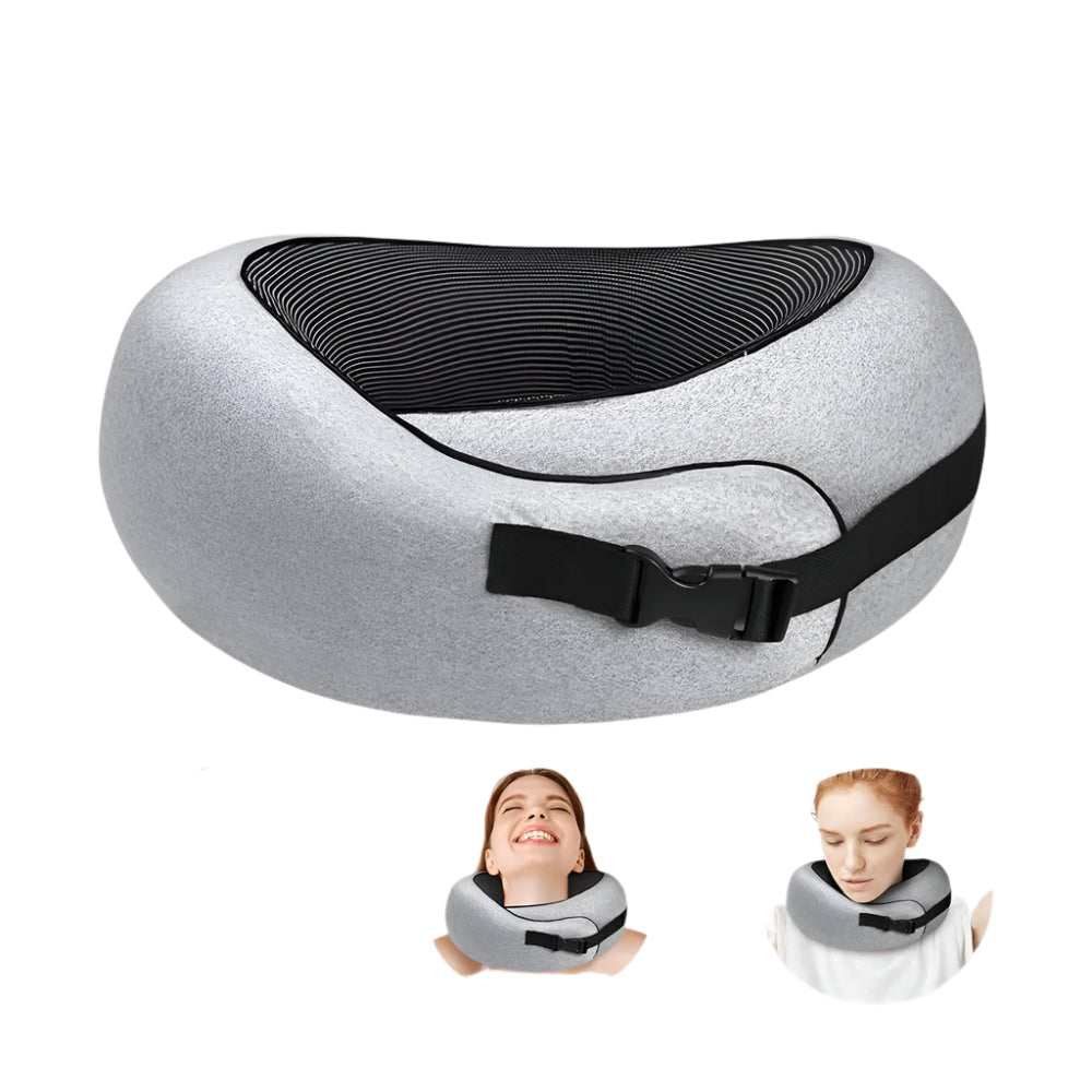 Oreiller de Voyage Mémoire de Forme – Soutien Parfait pour Avion, Voiture & Bureau