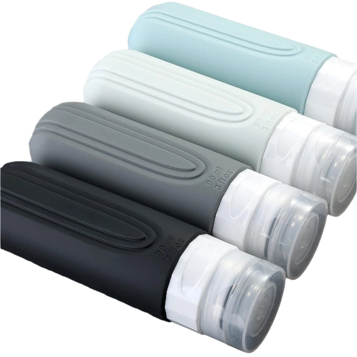 Travel Bottles for Toiletries, Tsa Approved 3Oz Travel Size Containers BPA Free Leak Proof Refillable Liquid Silicone Squeezable