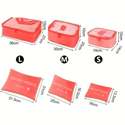 Set de 6 Sacs de Rangement – Valise Organisée, Voyage Allégé