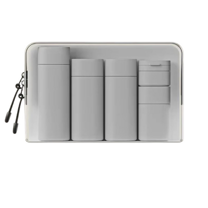 Set de 5 flacons voyage – Doux au toucher, colorés, pratiques.